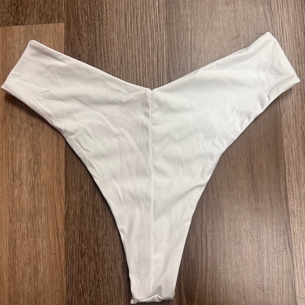 New V White Bikini Bottom Size XL